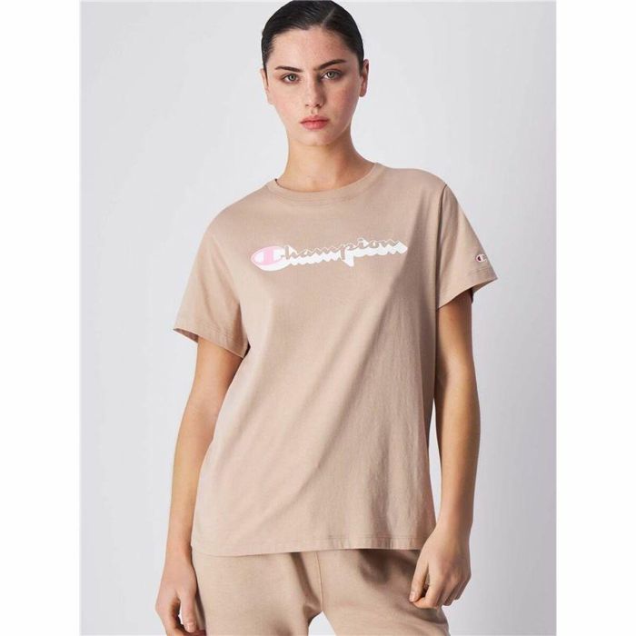 Camiseta Deportiva de Manga Corta Champion Blanco Cálido