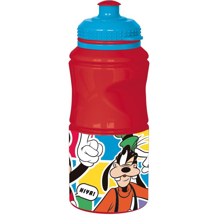 Disney CZ11345 Botella Deportiva Easy Hold 380 ml para Niños, Plástico Reciclable sin BPA, Tapón Antigoteo, Antideslizante, Mickey Mouse Disney CZ11345 Botella Deportiva Easy Hold 380 ml para Niños, Plástico Reciclable sin BPA, Tapón Antigoteo, Antideslizante, Mickey Mouse