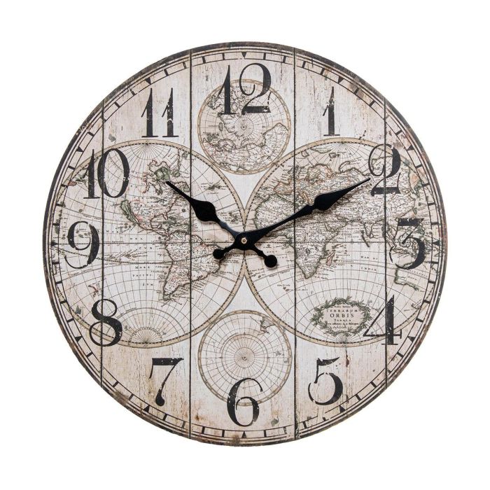 Reloj de Pared Alexandra House Living Multicolor Madera 34 x 4 x 34 cm