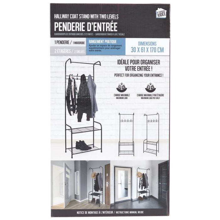 Je cherche une Idee Perchero Zapatero 2 Baldas 61x30xh.170 cm 1