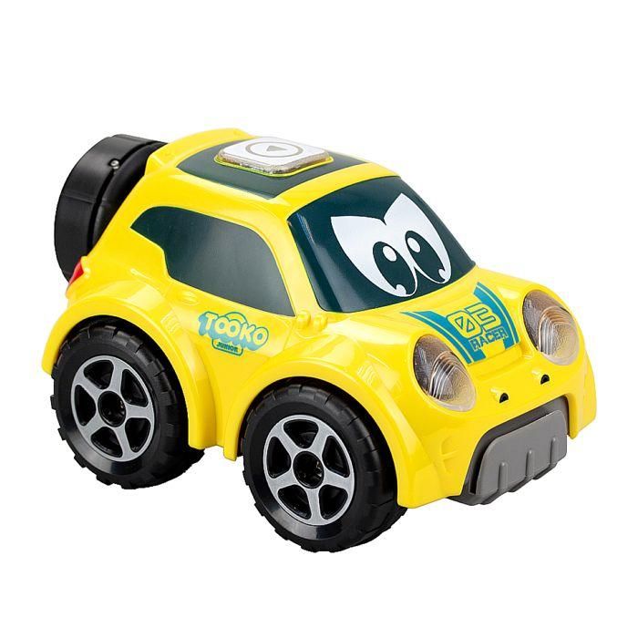 TOOKO AAAPN45721 Coche teledirigido Follow Me amarillo con volante, para niños a partir de 2 años 3