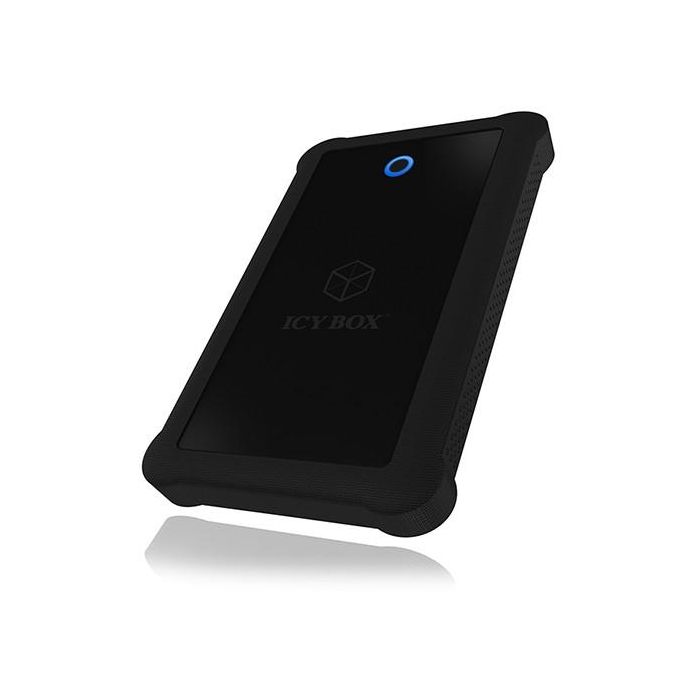 ICY BOX IB-233U3-B Carcasa Externa para Disco Duro/SSD SATA de 2.5" USB-A 3.0 con Funda de Silicona Negra 5