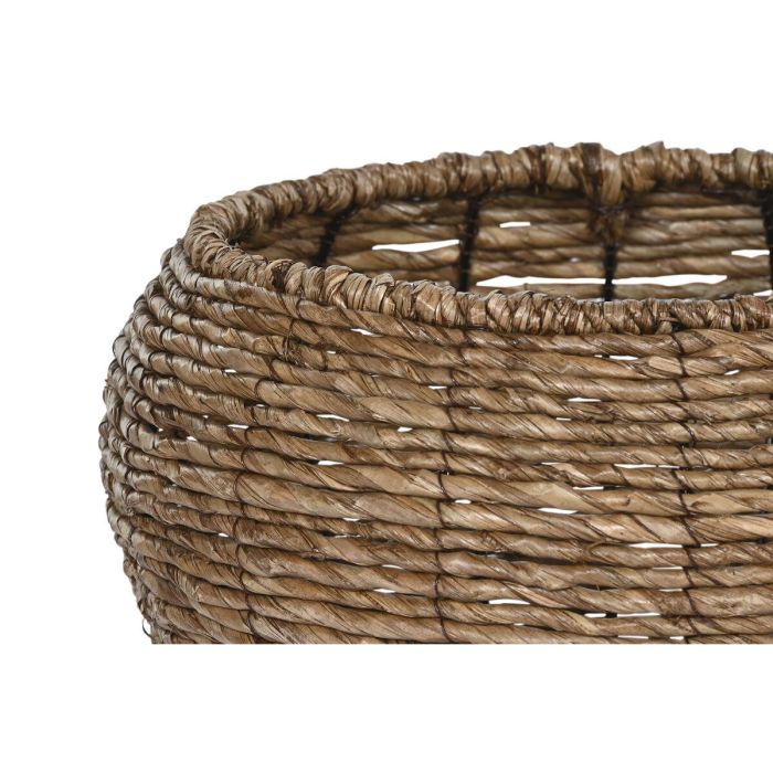 Set de Maceteros Home ESPRIT Marrón Metal Fibra 41 x 41 x 32 cm 2 Set de Maceteros Home ESPRIT Marrón Metal Fibra 41 x 41 x 32 cm 2
