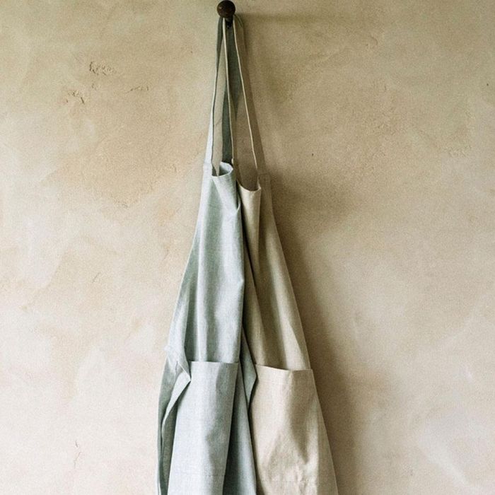 Andrea House Delantal de cocina de algodón gris 60x90cm cc20146 1 Andrea House Delantal de cocina de algodón gris 60x90cm cc20146 1
