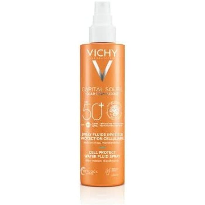 Vichy Capital Soleil SPF 50+ Fluido Invisible Protector Solar Corporal Protección Celular, Antioxidante, Anti-sequedad Sal/Cloro 200ml Vichy Capital Soleil SPF 50+ Fluido Invisible Protector Solar Corporal Protección Celular, Antioxidante, Anti-sequedad Sal/Cloro 200ml
