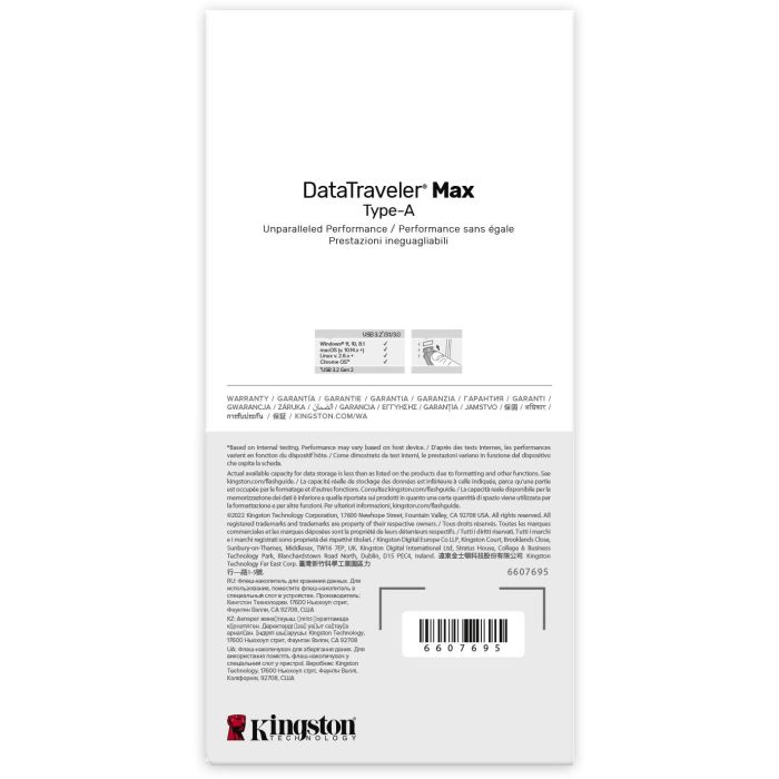 KINGSTON Pendrive Datatraveler DTMAX 512GB / USB 3.2 GEN 2 / ALTO RENDIMIENTO 7