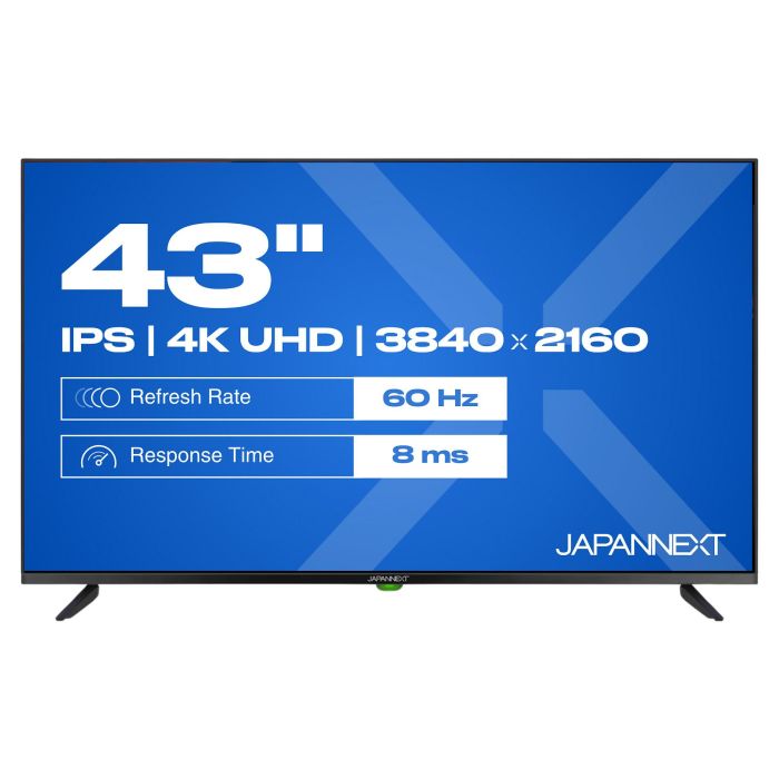 JAPANNEXT JN-IPS430UHD60F - Monitor 43" IPS 4K UHD (3840x2160), 60Hz, 8ms, HDR, HDMI 2.0, USB, WLAN, Altavoces, Negro, VESA 200x200 5