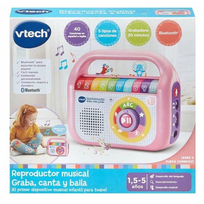 Reproductor musical graba, canta y baila rosa 14,8x17,5x6 cm 2 Reproductor musical graba, canta y baila rosa 14,8x17,5x6 cm 2