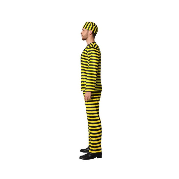 Disfraz Preso Amarillo Y Negro XXL 1 Disfraz Preso Amarillo Y Negro XXL 1
