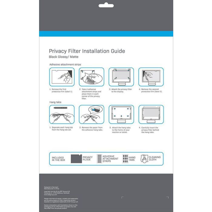 eSTUFF Privacy Filter 22" 16:10 2 eSTUFF Privacy Filter 22" 16:10 2