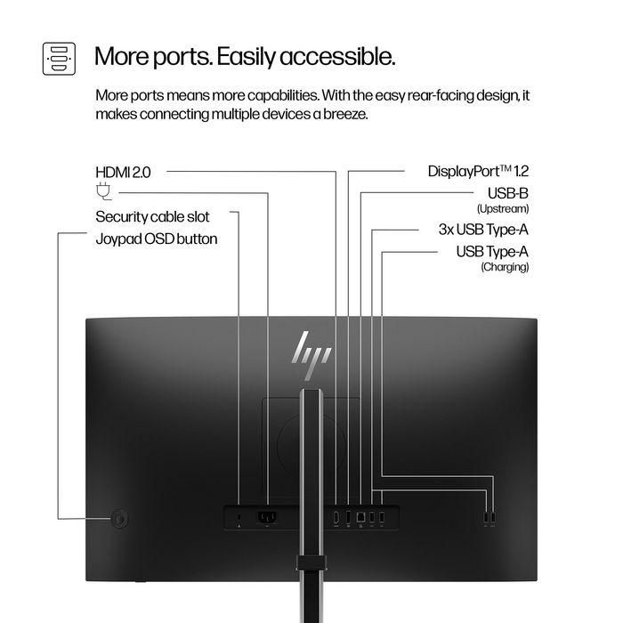 HP 527pq Monitor IPS WQHD 2560x1440@100Hz DP/HDMI/USB 350cd 5ms 7