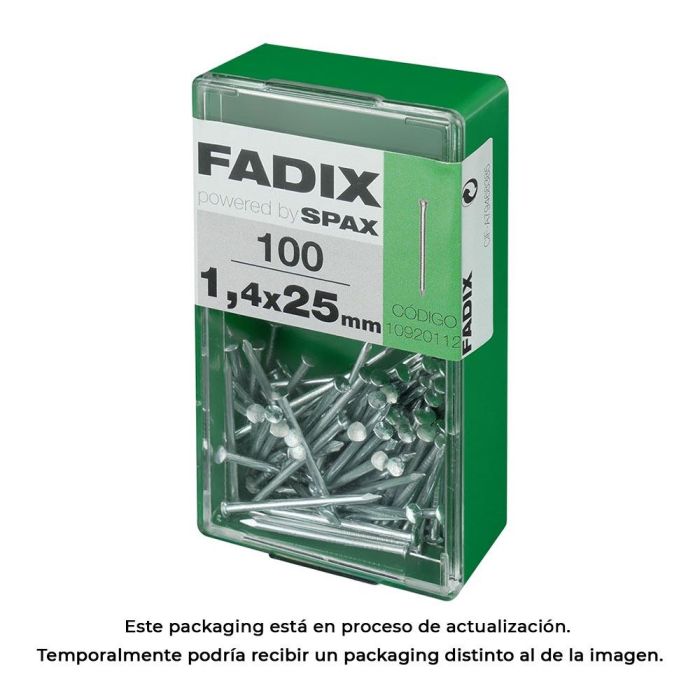 Fadix Clavos de cabeza reducida de acero 1,4x25mm, 100 unidades 0 Fadix Clavos de cabeza reducida de acero 1,4x25mm, 100 unidades 0