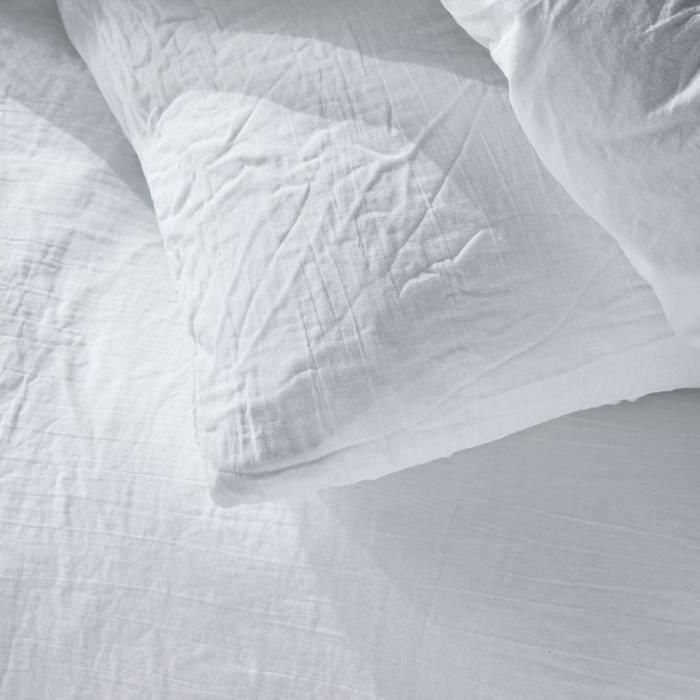 Juego de cama - TODAY - 123318 - 1 persona - 140x200 cm - Gasa de algodón lisa - Tiza 2 Juego de cama - TODAY - 123318 - 1 persona - 140x200 cm - Gasa de algodón lisa - Tiza 2