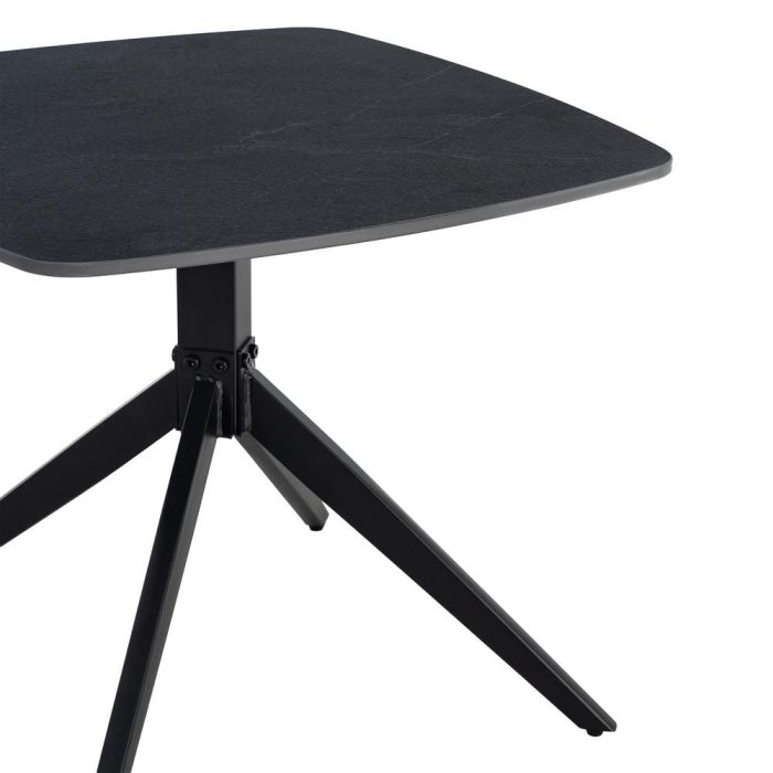 Mesa Centro Negro Piedra Sinterizada 60 X 60 X 50 cm