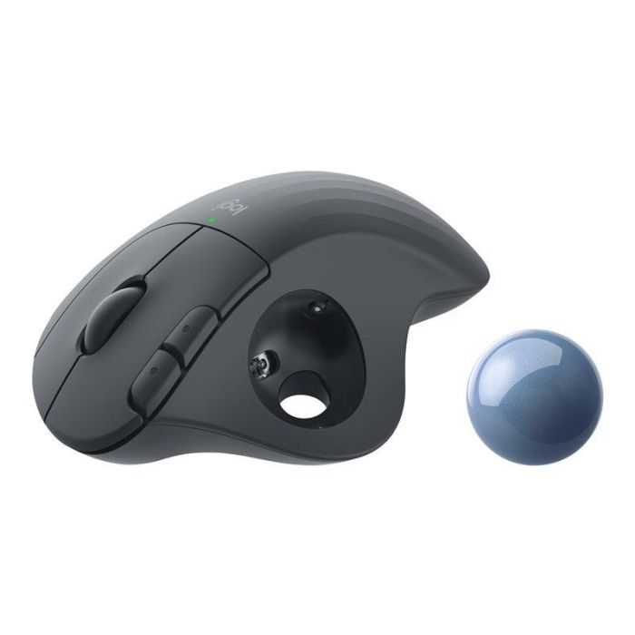 Logitech Ergo M575 - Ratón Trackball Inalámbrico, Control con el Pulgar, Diseño Ergonómico para la Mano Derecha, 4000 DPI, Bluetooth y Receptor USB Logi Bolt