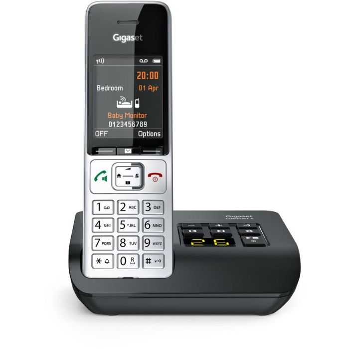Gigaset COMFORT 500A Teléfono DECT/analógico con contestador automático y pantalla a color - Negro/Plata 16
