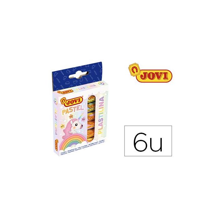 Plastilina Jovi 90 Estuche 6 Barras Colores Pastel Surtidos 15 gr