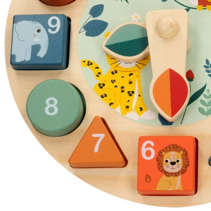 Woomax Puzzle Reloj de Madera Animales 22 cm. Juguete Didáctico Infantil para Aprender la Hora, Edad +24 Meses 4 Woomax Puzzle Reloj de Madera Animales 22 cm. Juguete Didáctico Infantil para Aprender la Hora, Edad +24 Meses 4