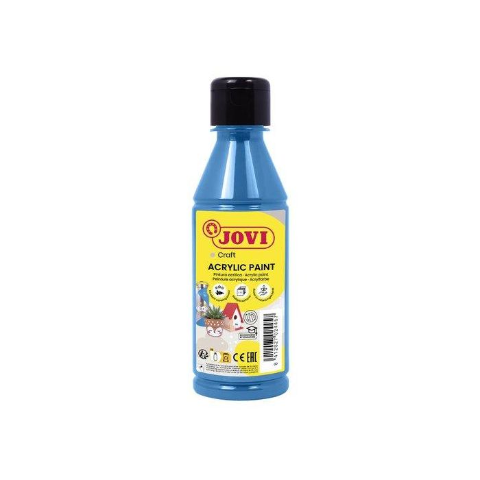 Jovi Pintura Plástica Jovidecor Acryl Botella 250 mL Azul Cyan
