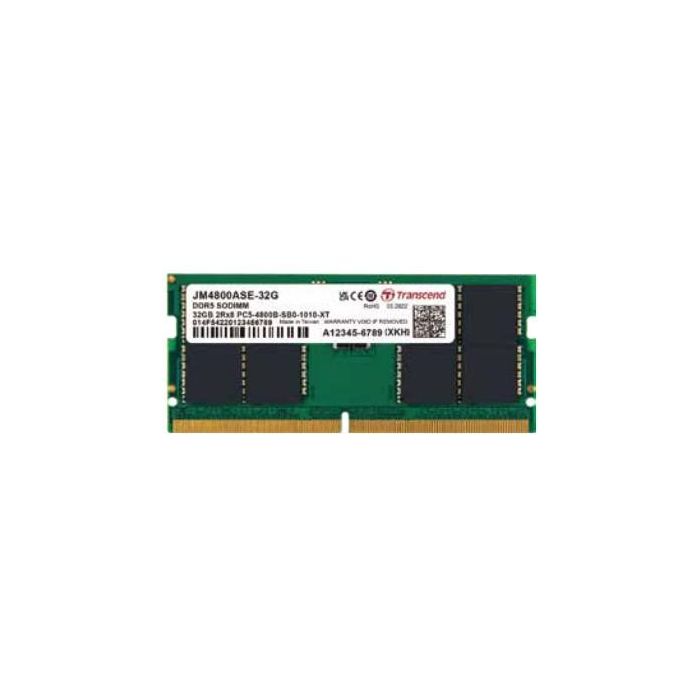 Transcend JM4800ASE-32G Memoria RAM DDR5 32GB 4800MHz CL40 SO-DIMM para Portátil