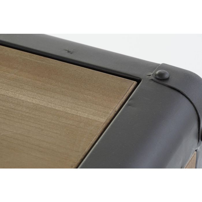 DKD Home Decor Cajonera Vintage de Madera Abeto y Metal, 8 Cajones, Natural y Negro, 129x42x79 cm Desmontable 4 DKD Home Decor Cajonera Vintage de Madera Abeto y Metal, 8 Cajones, Natural y Negro, 129x42x79 cm Desmontable 4