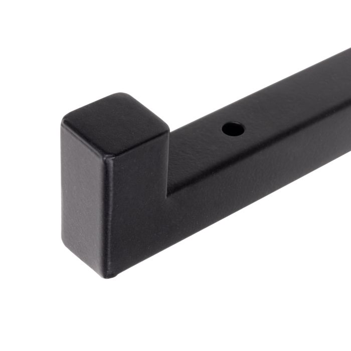 Emuca Juego de soportes para estante de madera Shelf recto de tubo cuadrado, Acero, Pintado negro 5 Emuca Juego de soportes para estante de madera Shelf recto de tubo cuadrado, Acero, Pintado negro 5