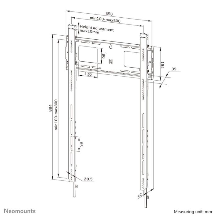 Soporte TV Neomounts WL30-750BL18P 100 kg 98" 14 Soporte TV Neomounts WL30-750BL18P 100 kg 98" 14