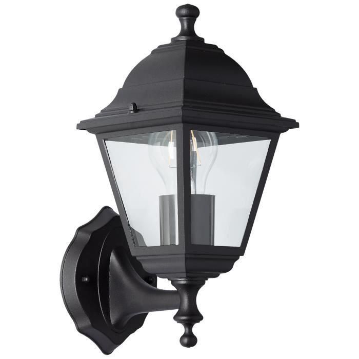 Lámpara de pared exterior radiante brillante Nissie Black E27 1x60W 1 Lámpara de pared exterior radiante brillante Nissie Black E27 1x60W 1
