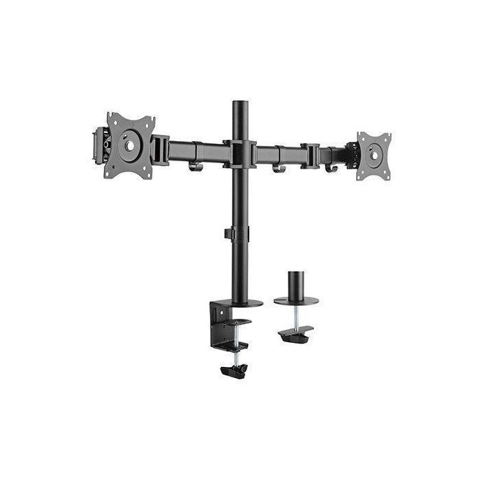 eSTUFF Soporte escritorio doble brazo extensible para 2 monitores 17" a 32" máx. 8kg/brazo VESA eSTUFF Soporte escritorio doble brazo extensible para 2 monitores 17" a 32" máx. 8kg/brazo VESA