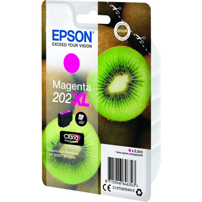 EPSON Singlepack Magenta 202XL Claria Premium Ink 2 EPSON Singlepack Magenta 202XL Claria Premium Ink 2