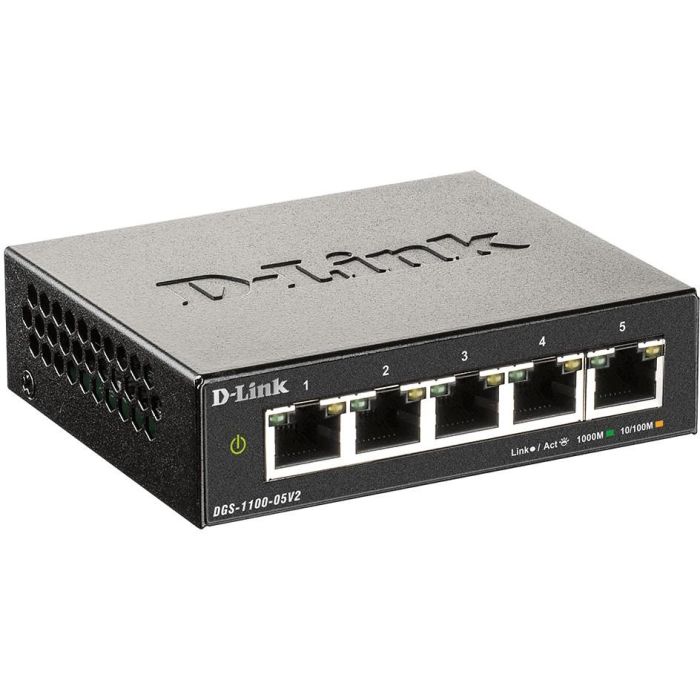 D-Link DGS-1100-05V2 Switch Smart Gestionable 5 Puertos Gigabit Ethernet Silencioso L2, Detección de Bucle y Diagnóstico de Cable 2