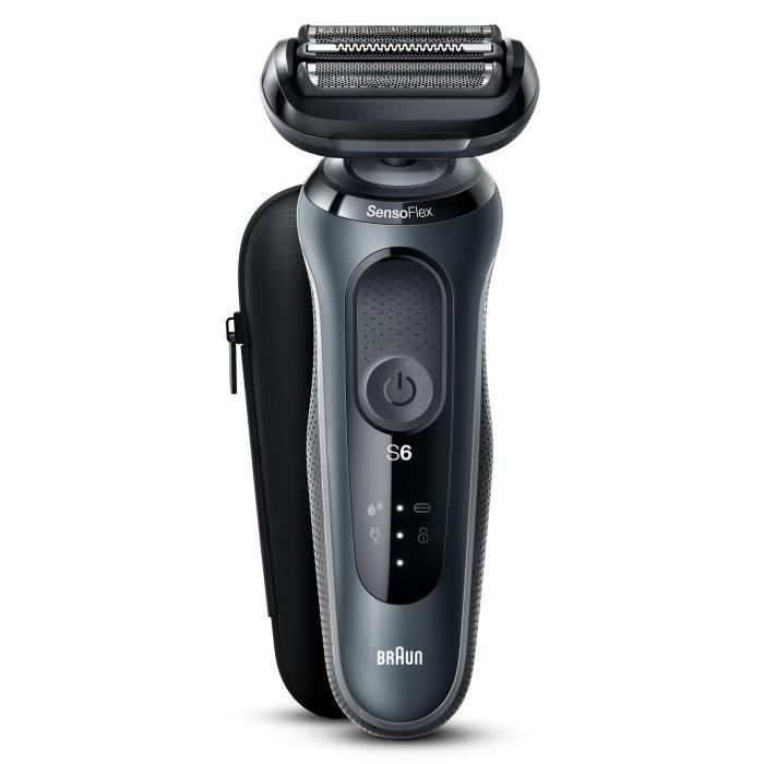 Braun 61-N1000s Afeitadora Eléctrica Serie 6 con Tecnología SensoFlex, Batería de 50 min, Acabado Negro Elegante 1