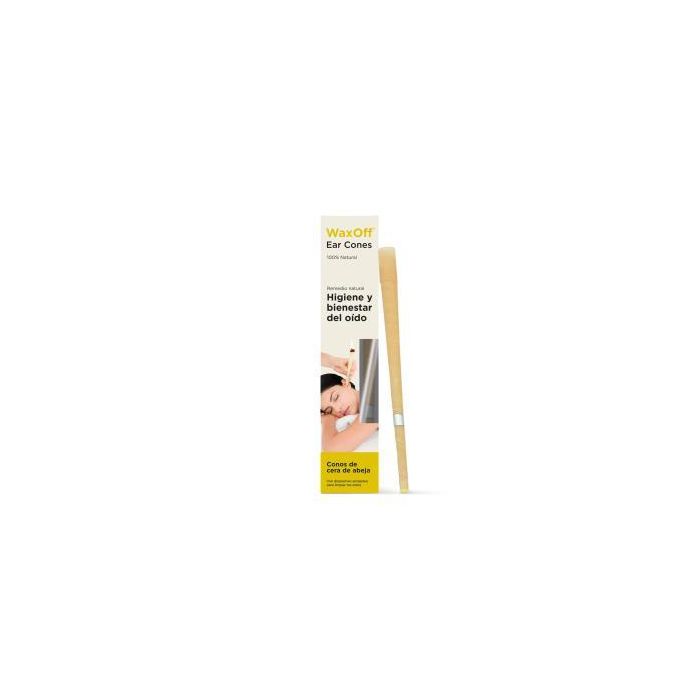 Waxoff Conos para los Oídos Limpiador de Cera, Kit con 2 Unidades y Disco Protector