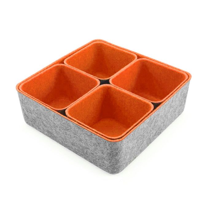 Confortime Set de 5 Organizadores de Fieltro 25.2 x 25 x 10 cm (6 Unidades) 8