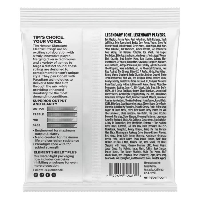 ERNIEBALL Tim Henson Signature 9.5-46 Cuerdas para Guitarra Eléctrica 1