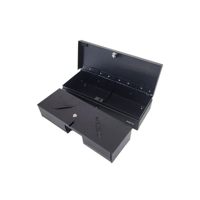 Approx appCASH02FLIPTOP Cajón Portamonedas Compacto Manual y Automático 6 Billetes 8 Monedas con Conexión RJ-11 para TPV Negro 1