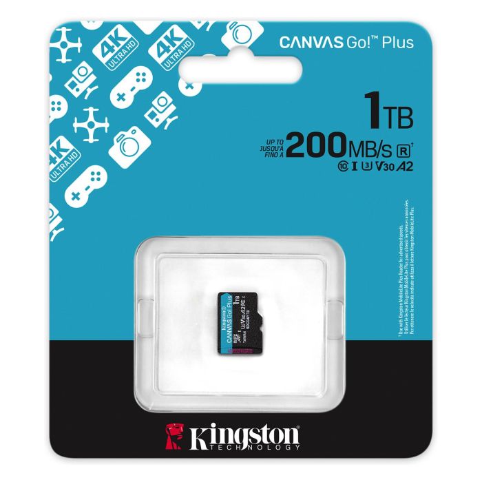 Kingston 1TB microSDXC Canvas Go Plus Gen4 200R A2 U3 Clase 10 200MB/s