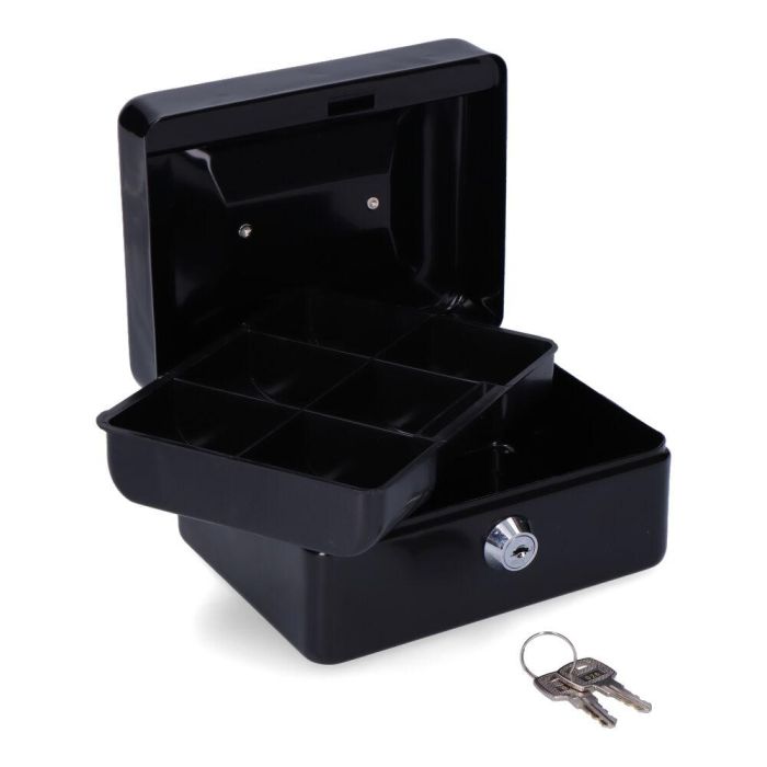 Micel Caja de Caudales CFC09 152x118x80mm Negro Acero con Bandeja y Asa 1