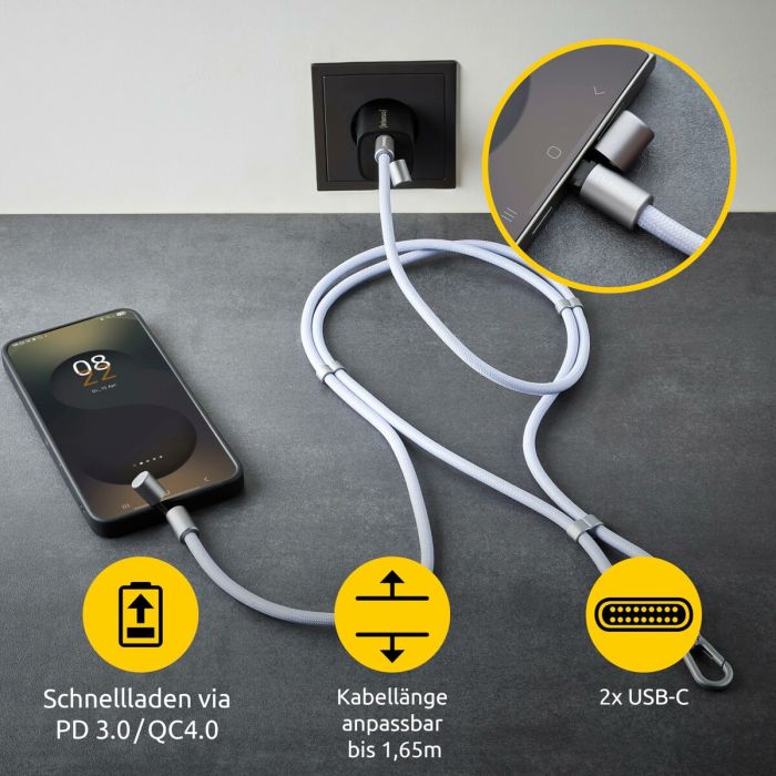 Cable USB-C a USB-C INTENSO 7991003 Morado 4 Cable USB-C a USB-C INTENSO 7991003 Morado 4