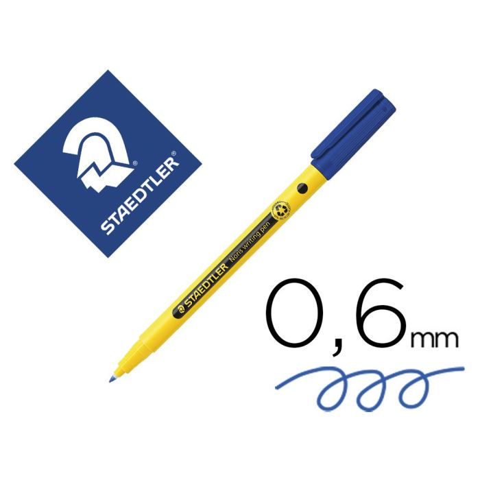 Rotulador Staedtler Noris Writing Pen 307 Tinta Base De Agua Punta Fina Trazo 0,6 mm Azul 10 unidades