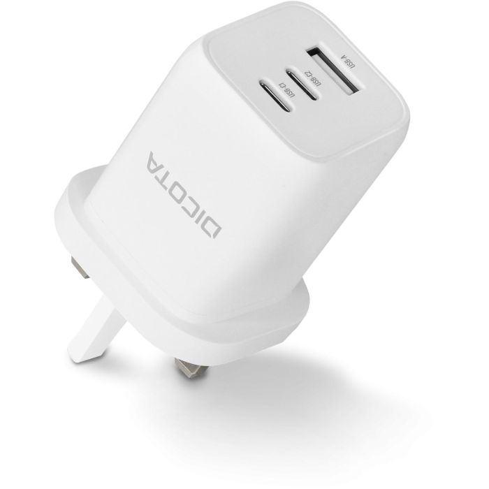 N Dicota Compact 3-Port GaN Wall Charger (65W) UK white 2 N Dicota Compact 3-Port GaN Wall Charger (65W) UK white 2