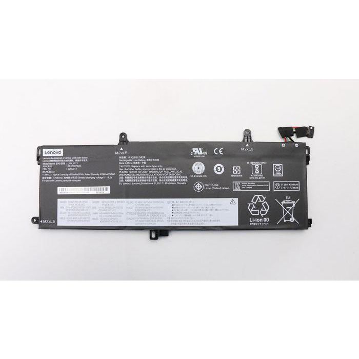 Lenovo Batería Interna de Iones de Litio 57Wh (4922mAh) 3 Celdas para ThinkPad, con chip de control inteligente, Protección Carga y Cortocircuito