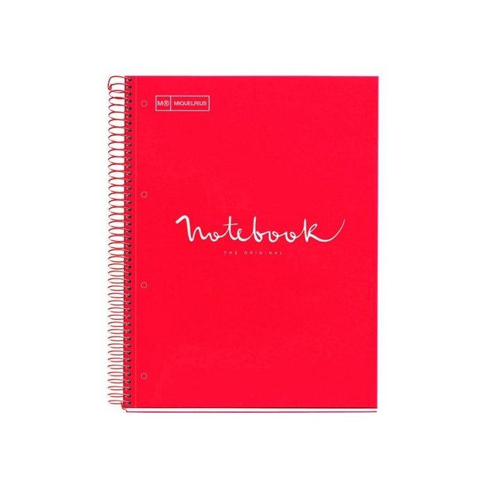 Bloc Miquelrius Emotions Notebook 1 Micro.Tapa Extra A4 80H 90G Horizontal Rojo (Set de 5)