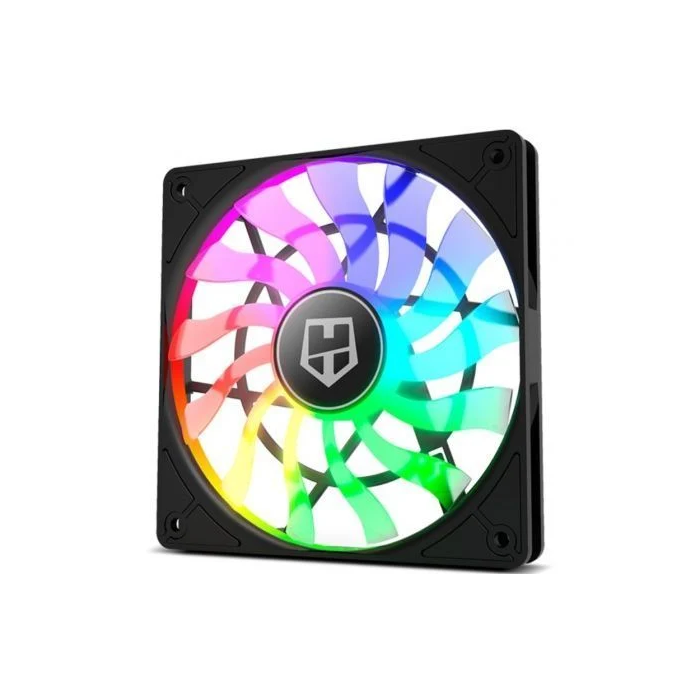 Nox Ventilador NXHUMMERSLIMFAN 12cm ARGB Slim - Refrigeración Silenciosa y Diseño Ultra Fino con 13 Aspas Curvas y Rodamiento Hidráulico para PC 1