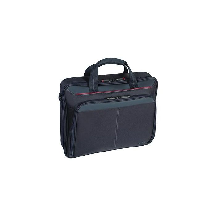 Targus Maletín para portátil Clamshell de 16 Pulgadas Negro Funda de Transporte de Poliéster con Compartimento Acolchado y Correa de Hombro 1