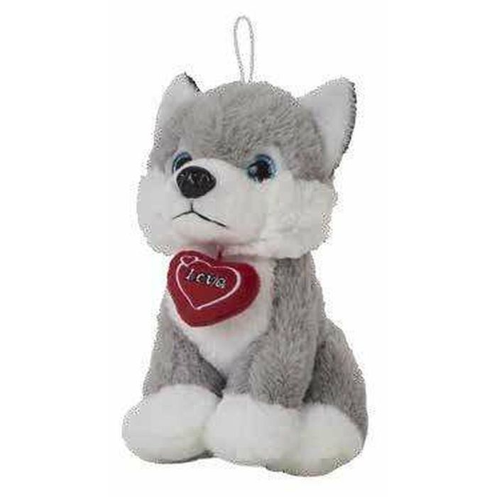 Peluche husky corazón 28 cm