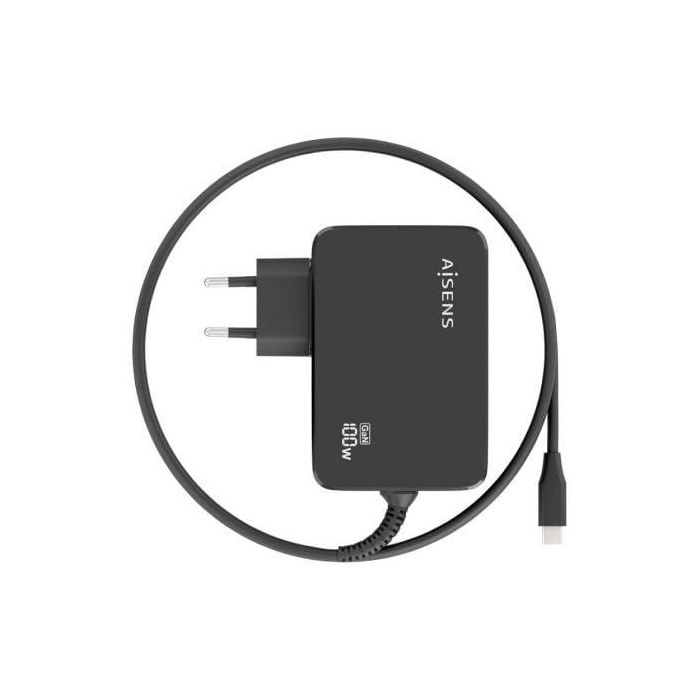 Cargador de Portátil GaN Aisens ASCH-1PD100WL50-BK USB Tipo-C/ 100W/ Automático/ Voltaje 5-20V 2 Cargador de Portátil GaN Aisens ASCH-1PD100WL50-BK USB Tipo-C/ 100W/ Automático/ Voltaje 5-20V 2