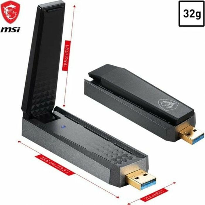 Adaptador USB MSI AX1800 Negro 7 Adaptador USB MSI AX1800 Negro 7
