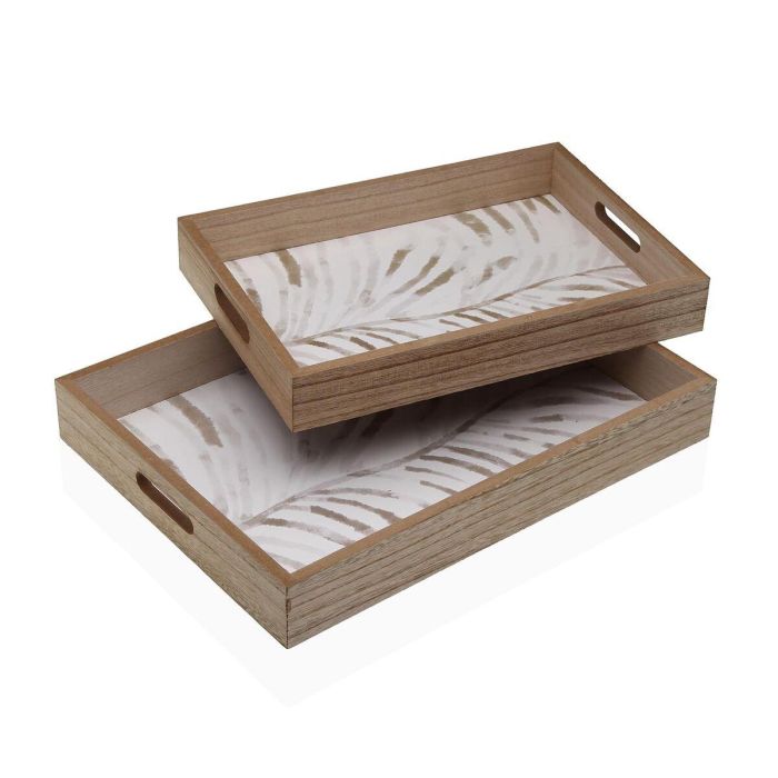 Juego de Bandejas Versa Madera 28 X 5 X 38 CM Juego de Bandejas Versa Madera 28 X 5 X 38 CM