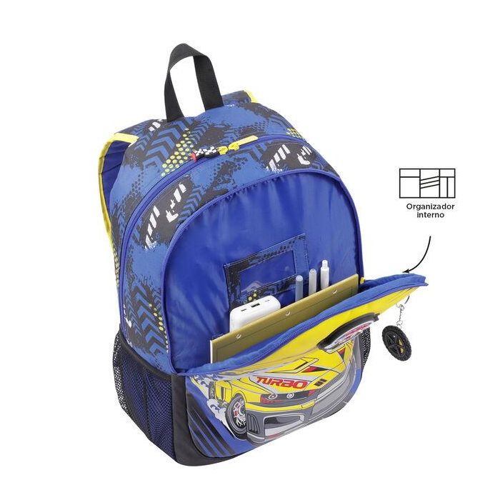 Totto Mochila Escolar Grande de Carreras de Coches Velocity Collection, 17.9 Litros, MJ04VLC003-2310-6J7L 5